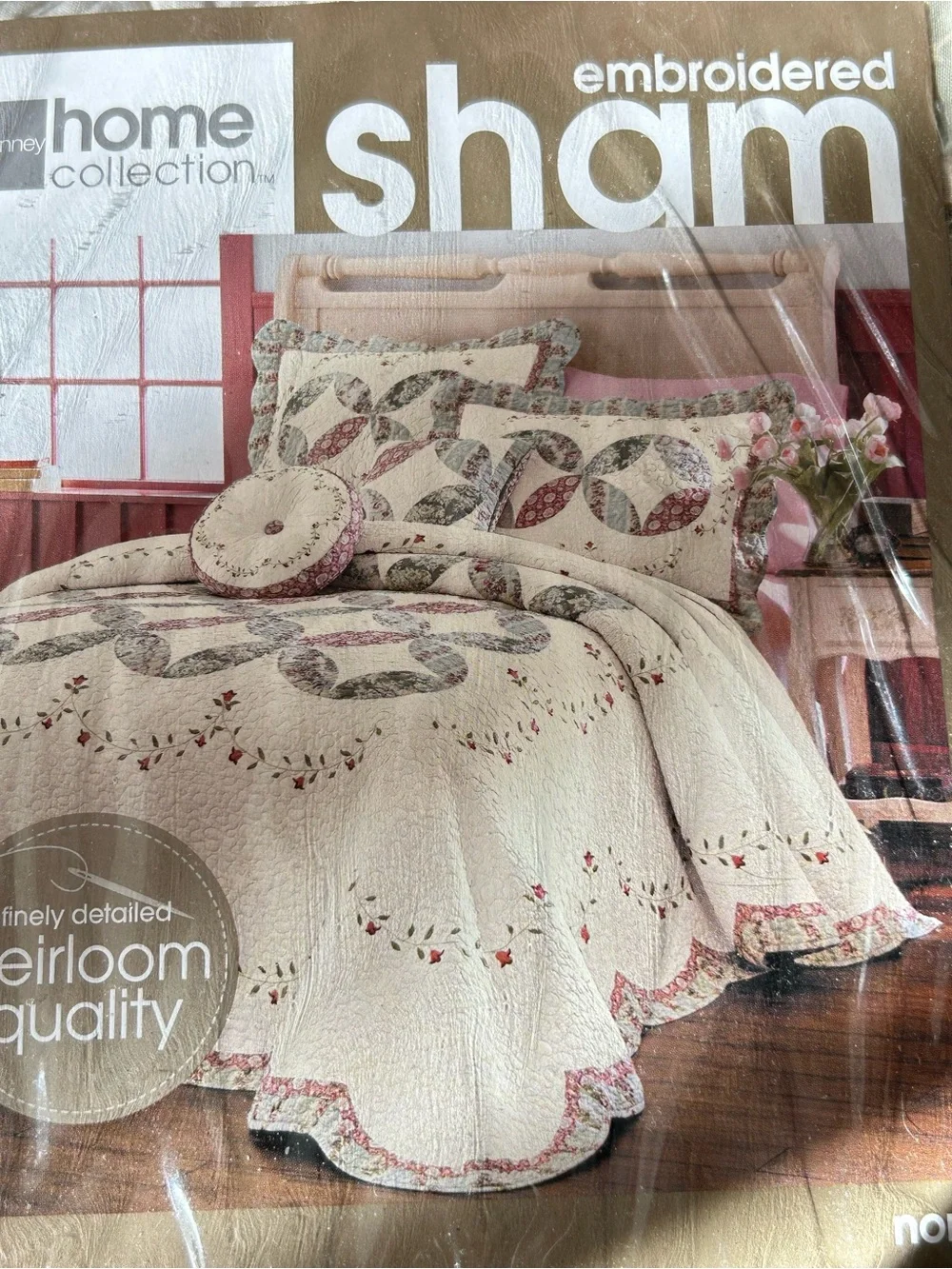 Vintage New Old Stock JC Penney Home Collection Heirloom Quality Quilt & Shams